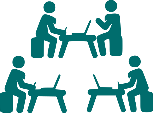 students learning online